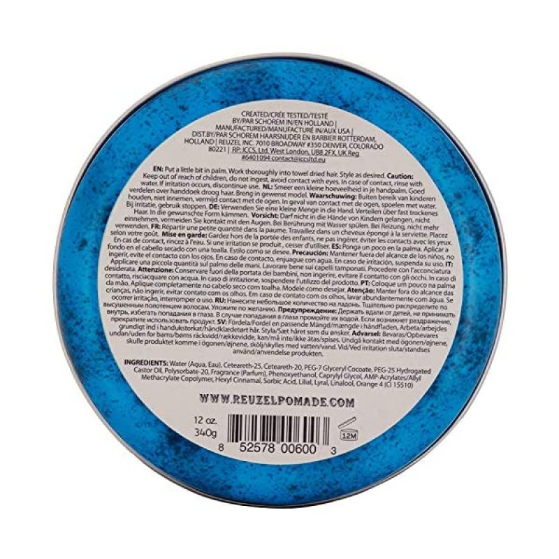 Reuzel Blue Pomade 340 gram (tặng lược + dầu gội Aurane 40ml)